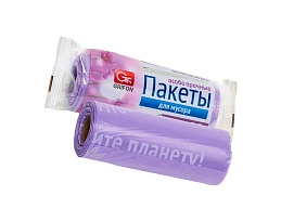 Мешки для мусора 35 л, ароматизированные, сиреневые, в рулоне 20 шт., ПНД, 12 мкм, 560х530 мм, GRIFON Полевые Цветы, 100-034 в Брянске