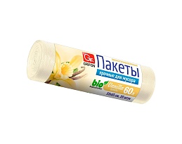 Мешки для мусора 60 л, ароматизированные, Ваниль, бежевые, в рулоне 20 шт., ПНД, 9 мкм, 650х550 мм, GRIFON Aroma, 101-023 V в Брянске