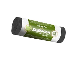 Мешки для мусора 30 л, черные, в рулоне 25 шт., ПНД, 7 мкм, 580х480 мм, SIBIRSKAYA, 101-003 S в Брянске