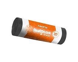Мешки для мусора 20 л, черные, в рулоне 25 шт., ПНД, 6 мкм, 420х450 мм, SIBIRSKAYA, 101-001 S в Брянске