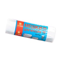 Мешки для мусора 120 л, белые, рулон 10 шт., ПНД, 12 мкм, 1100х690 мм, Эконом, МЭ2622 (МНЭ 120-10б) в Брянске