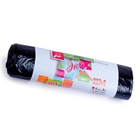 Мешки для мусора 60 л, черные, в рулоне 20 шт., ПНД, 7 мкм, 700х600 мм, Концепция Быта ЭкоДом, 601349 в Брянске
