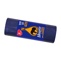 Мешки для мусора 240 л, синие, рулон 10 шт., ПВД 36 мкм, 1350х900 мм, Уфа Пак, МВ1854 (МВ 240-10с) в Брянске