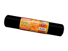 Мешки для мусора 180 л, ароматизированные, черные, в рулоне 10 шт., ПВД, 80 мкм, 1100х930 мм, EXPORT, exp18010142 в Брянске