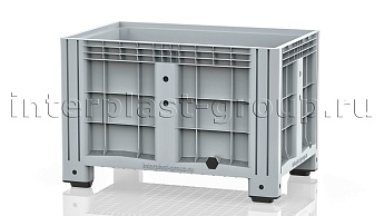 Контейнер iBox сплошной на ножках с пробкой 2 дюйма серый в Брянске