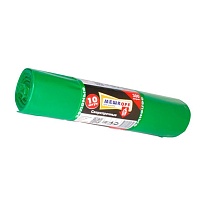 Мешки для мусора 300 л, зеленые, в рулоне 10 шт., ПВД 65 мкм, 1400х1000 мм, МЕШКОFF, 4922 в Брянске