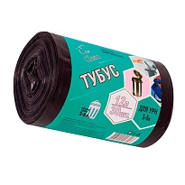 Мешки для мусора 12 л, черные, в рулоне 30 шт., ПНД, 6 мкм, 550х320 мм, Концепция Быта Tubus, 604936 в Брянске