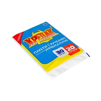 Мешки для мусора 20 л, с ручками, черные, в пачке 20 шт., ПНД, 10 мкм, 550х440 мм, Крепак, 4607075710023 в Брянске
